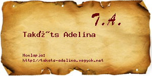 Takáts Adelina névjegykártya